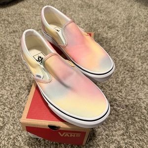 Sunset tie-dye Slip-On Vans W8/M6.5